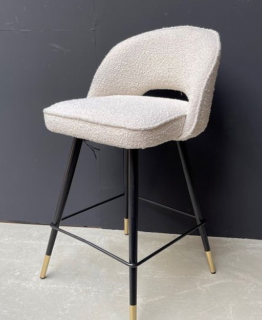 2x Eichholtz Barhocker Cliff Bouclé