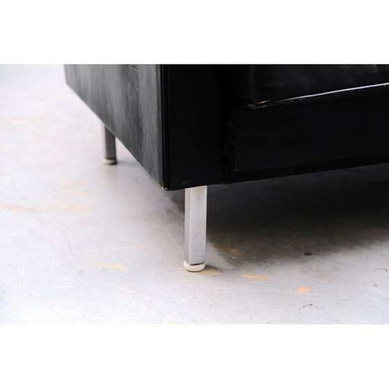 Image 1 of Vintage 3-Sitzer Sofa aus Metall und Leder von George Nelson für Herman Miller, 1960