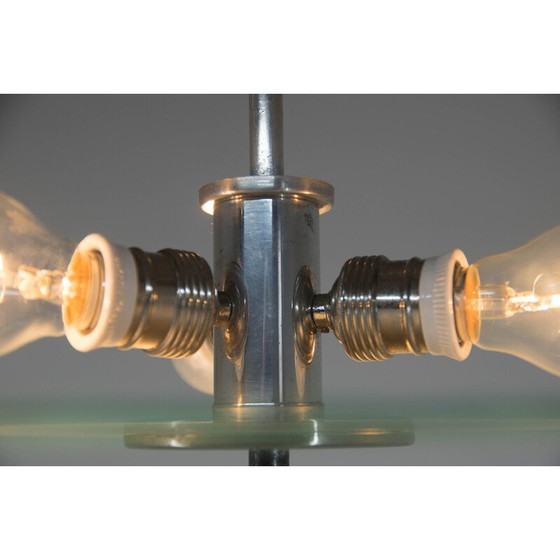 Image 1 of Vintage Bauhaus-Kronleuchter aus Chrom und Aluminium, 1930