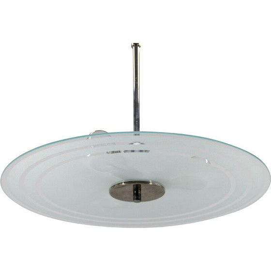 Image 1 of Vintage Bauhaus-Kronleuchter aus Chrom und Aluminium, 1930