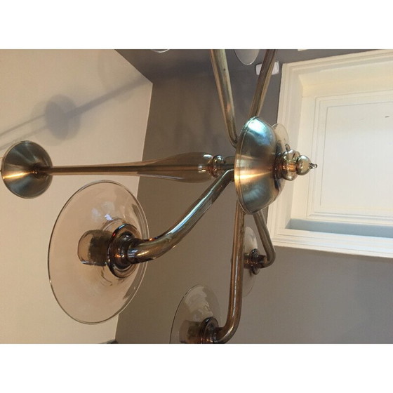 Image 1 of Vintage-Kronleuchter aus geblasenem Glas - 1960er Jahre