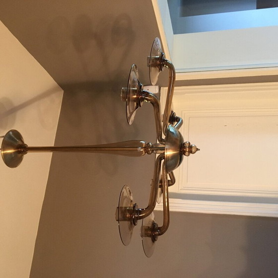 Image 1 of Vintage-Kronleuchter aus geblasenem Glas - 1960er Jahre