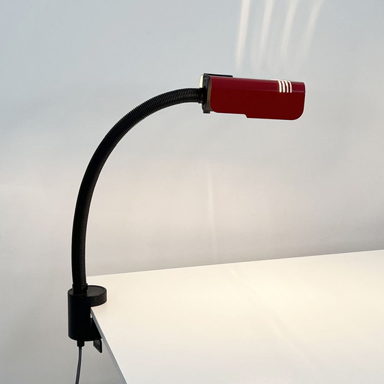 Image 1 of Rote Schreibtischlampe von Targetti Sankey, 1970er Jahre