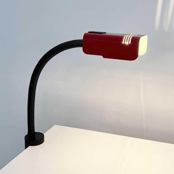 Image 1 of Rote Schreibtischlampe von Targetti Sankey, 1970er Jahre