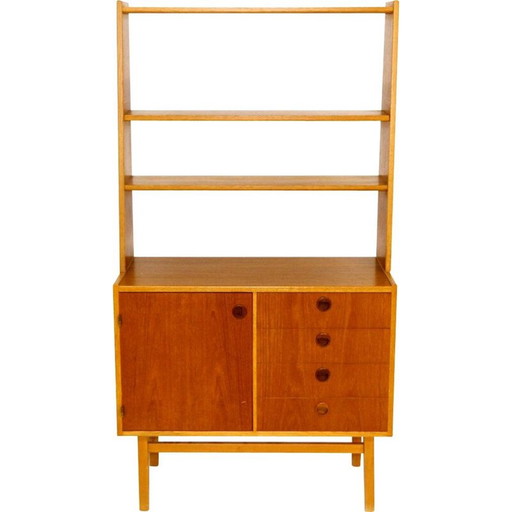 Vintage Bücherregal aus Teakholz und Eiche, Schweden 1960