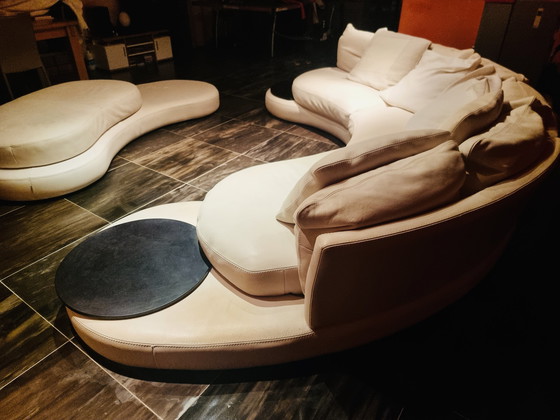 Image 1 of Ledersofa Roche Bobois Und Seiner Chauffeuse