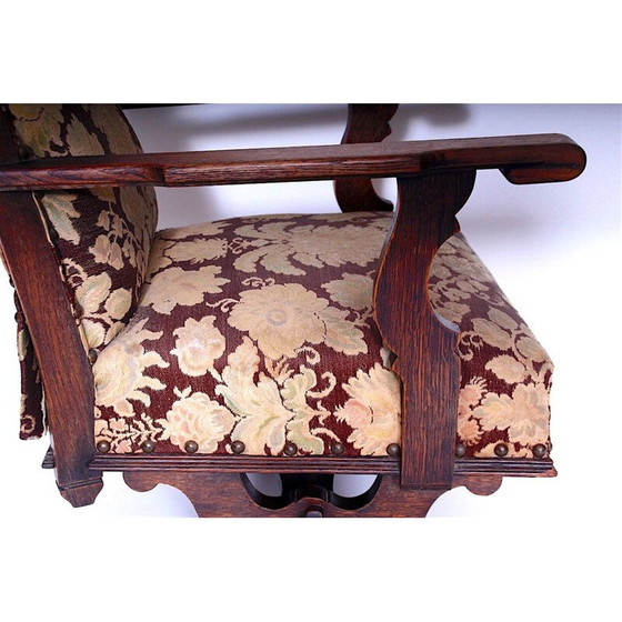 Image 1 of Vintage Alte Burg Stuhl, Tschechoslowakei 1900s