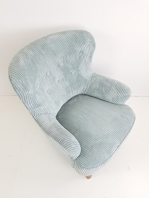 Vintage Artifort Theo Ruth Sessel Sitz blau neu gepolstert