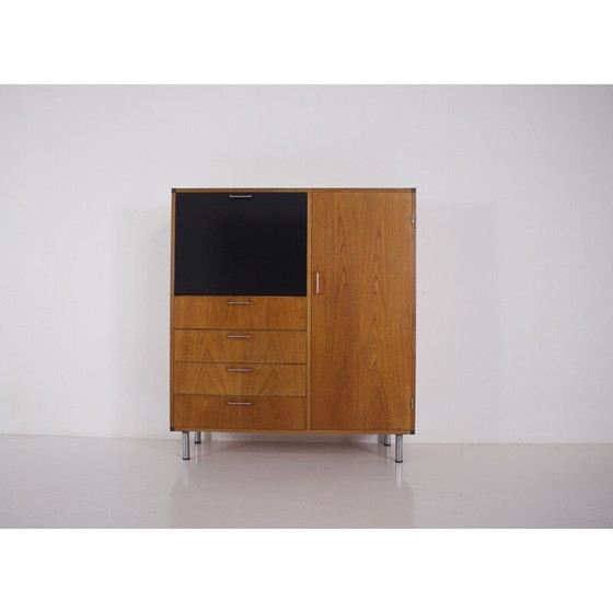 Image 1 of Hochwertiges Sideboard aus Teakholz und gebürstetem Stahl von Cees Braakman für Pastoe, 1960