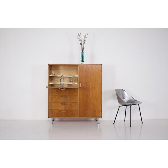 Image 1 of Hochwertiges Sideboard aus Teakholz und gebürstetem Stahl von Cees Braakman für Pastoe, 1960