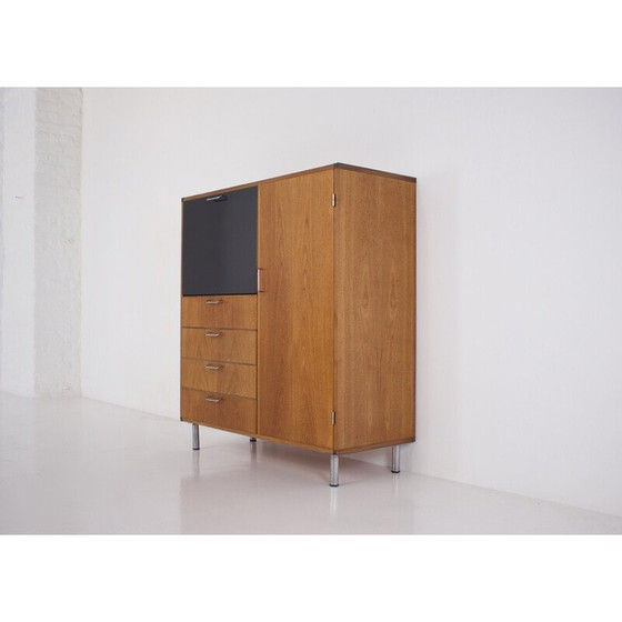 Image 1 of Hochwertiges Sideboard aus Teakholz und gebürstetem Stahl von Cees Braakman für Pastoe, 1960