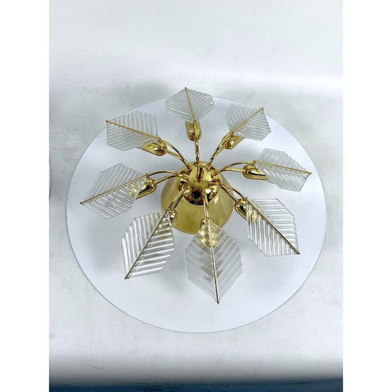 Image 1 of Paar Deckenlampen aus Messing von Zero Quattro, Italien 1970