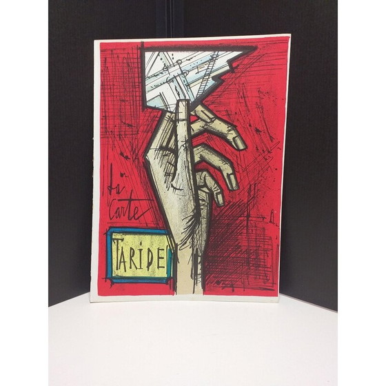 Image 1 of Alte Lithographie "La carte Taride" von Bernard Buffet für Mourlot, 1967
