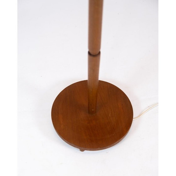 Image 1 of Vintage Stehlampe aus Teakholz und Messing, Dänemark 1960er Jahre