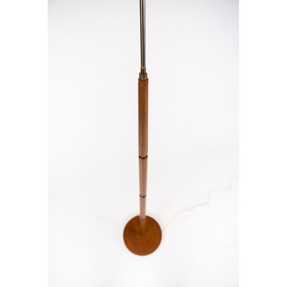 Image 1 of Vintage Stehlampe aus Teakholz und Messing, Dänemark 1960er Jahre