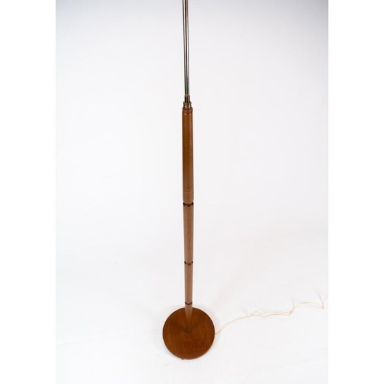 Image 1 of Vintage Stehlampe aus Teakholz und Messing, Dänemark 1960er Jahre