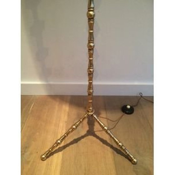 Image 1 of Klassische französische Stehlampe aus Messing und Glas, 1960