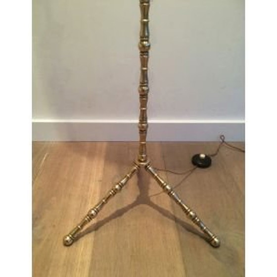 Image 1 of Klassische französische Stehlampe aus Messing und Glas, 1960