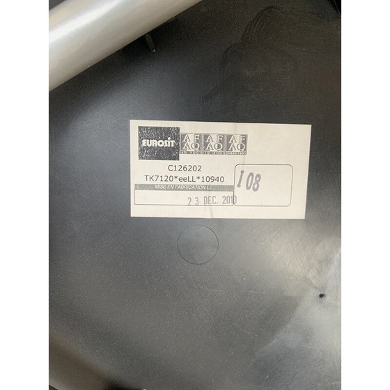 Image 1 of Eurosit vintage Besucherstuhl aus gebeiztem Metall und Stoff