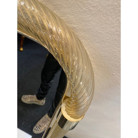 Image 1 of Rechteckiger Wandspiegel "Torciglione" aus Muranoglas im Barovier-Stil
