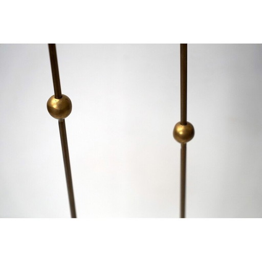 Paar Vintage-Kerzenleuchter aus Bronze mit Blumenmotiv, Deutschland 1960