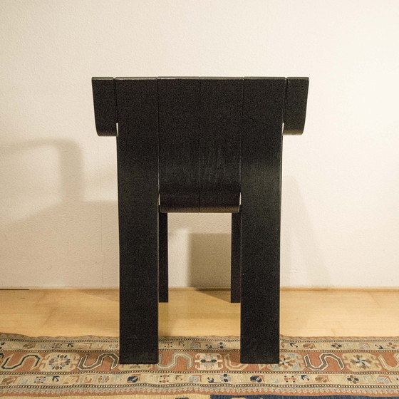 Image 1 of Stripchair Esszimmerstuhl Von Gijs Bakker Für Castelijn, Schwarz, 1970S