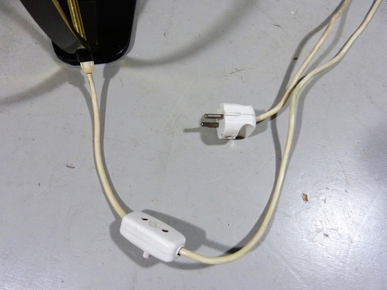 Image 1 of Schreibtischlampe aus Messing und Glas aus den 1950er Jahren