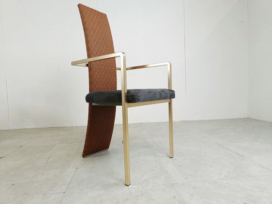 Image 1 of Set aus 8 Esszimmerstühlen mit hoher Rückenlehne von Belgochrom, 1970er Jahre 