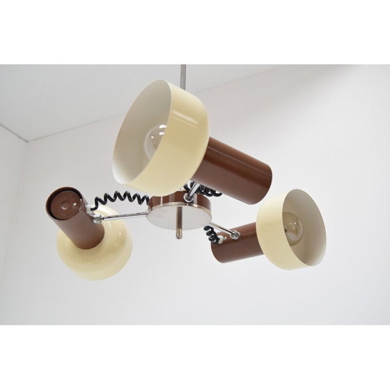 Image 1 of Verstellbarer Vintage-Kronleuchter aus lackiertem Metall von Napako, Tschechoslowakei 1970