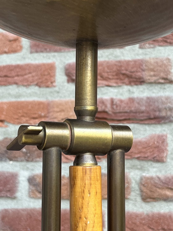 Image 1 of Vintage Danish Eiche/Bronze Stehlampe