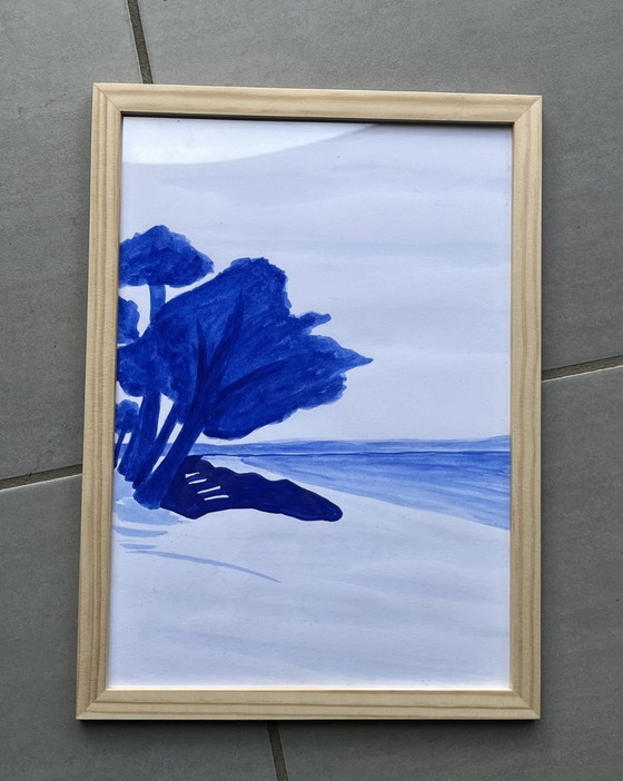 Image 1 of Tinte Auf gerahmtem Papier. A4