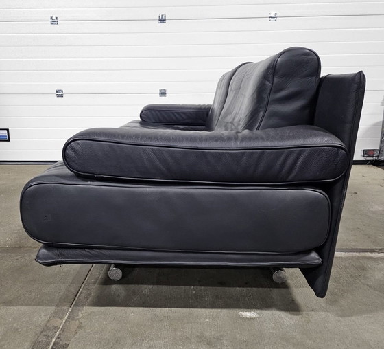 Image 1 of Rolf Benz 3-Sitzer Sofa Modell 6500 Schwarzes Leder