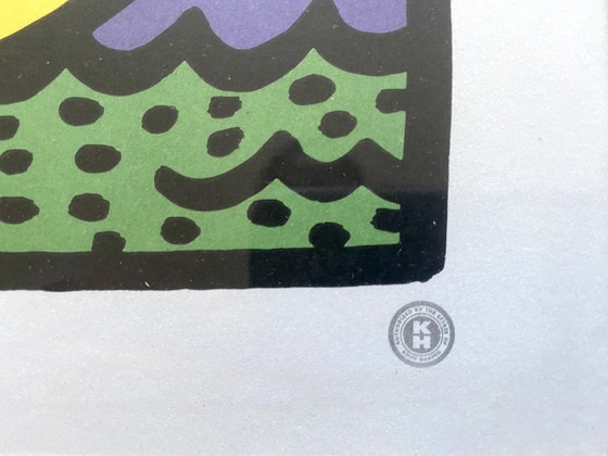 Image 1 of Pop-Art - Mann auf Fisch - Keith Haring