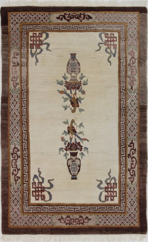 Original Handgeknüpfter Alte China Peking Art Modern 234 X 150 Cm Top Zustand