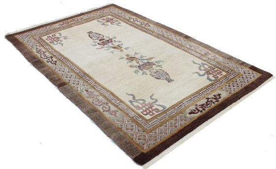 Image 1 of Original Handgeknüpfter Alte China Peking Art Modern 234 X 150 Cm Top Zustand