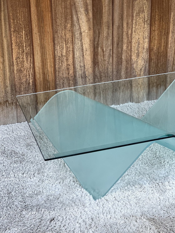 Image 1 of Vintage Glas-Kaffeetisch