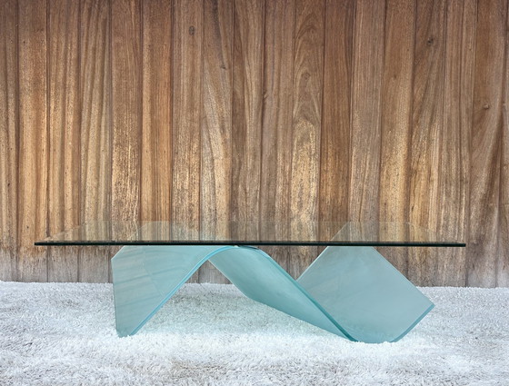 Image 1 of Vintage Glas-Kaffeetisch