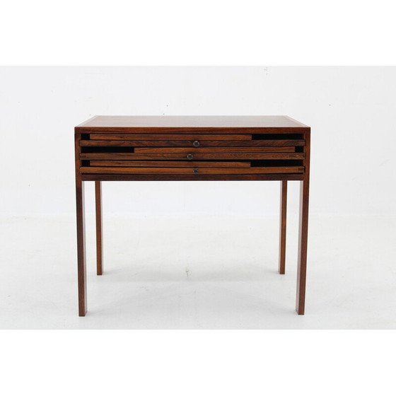 Image 1 of Vintage Schrank mit 3 Klapptischen von Illum Wikkelso für Silkeborg, Dänemark 1960