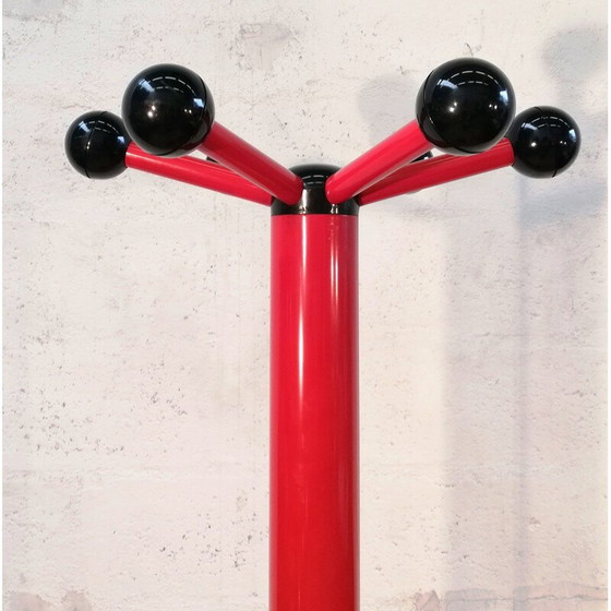 Image 1 of Vintage-Garderobe "Caimi" aus rotem Metall, Italien