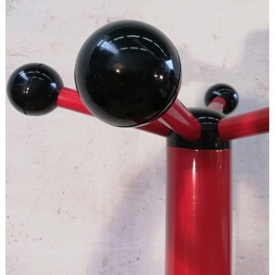 Image 1 of Vintage-Garderobe "Caimi" aus rotem Metall, Italien