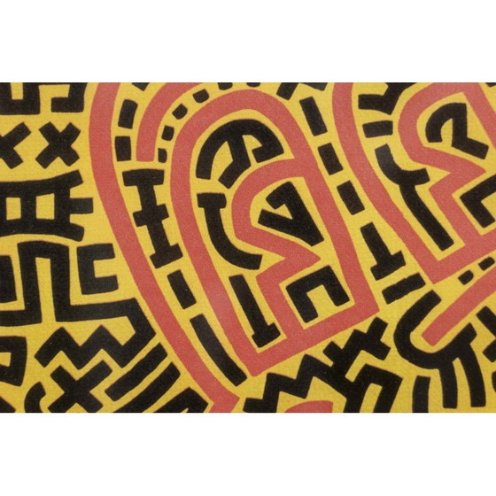 Image 1 of Siebdruck in blondem Eichenrahmen von Keith Haring, 1990