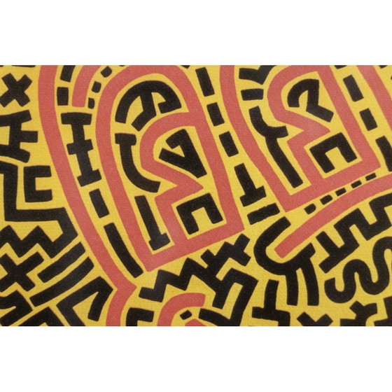 Image 1 of Siebdruck in blondem Eichenrahmen von Keith Haring, 1990