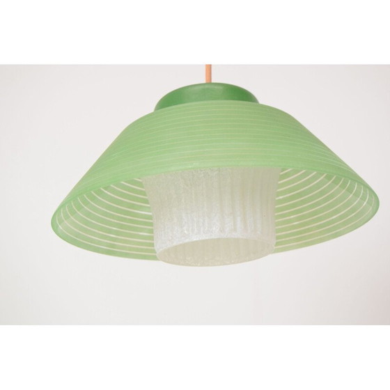 Image 1 of Hängeleuchte aus Glas und Kunststoff, Tschechoslowakei 1960