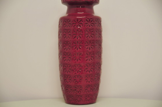 Image 1 of rote Prisma Westdeutschland Vase Scheurich