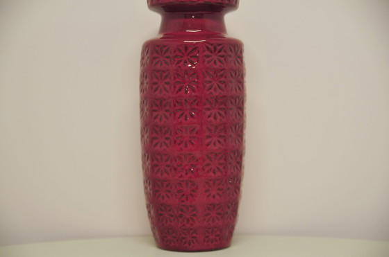 Image 1 of rote Prisma Westdeutschland Vase Scheurich