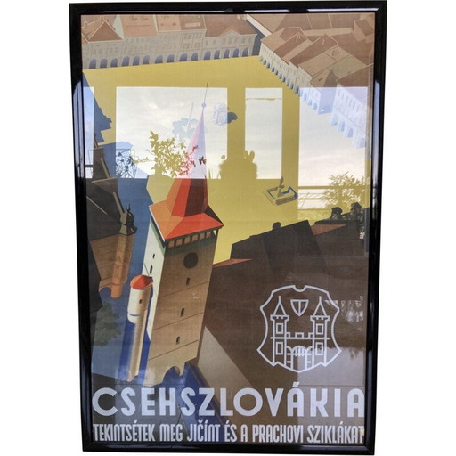 Vintage Art Deco Werbeplakat, 1930