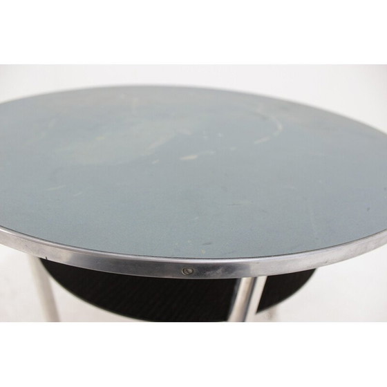 Image 1 of Vintage Chrom Tisch Bauhaus, Tschechoslowakei 1930