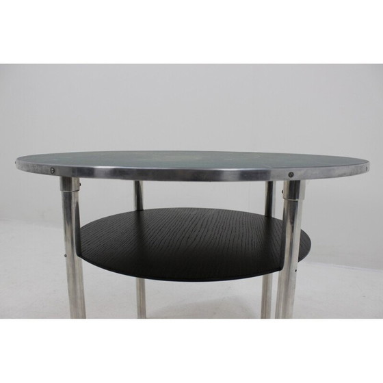 Image 1 of Vintage Chrom Tisch Bauhaus, Tschechoslowakei 1930