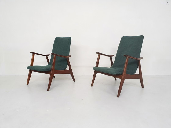 Image 1 of Set aus zwei Louis van Teeffelen für Webe Lounge Chairs, Niederlande 1960er Jahre