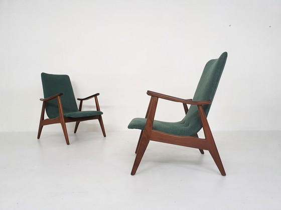 Image 1 of Set aus zwei Louis van Teeffelen für Webe Lounge Chairs, Niederlande 1960er Jahre
